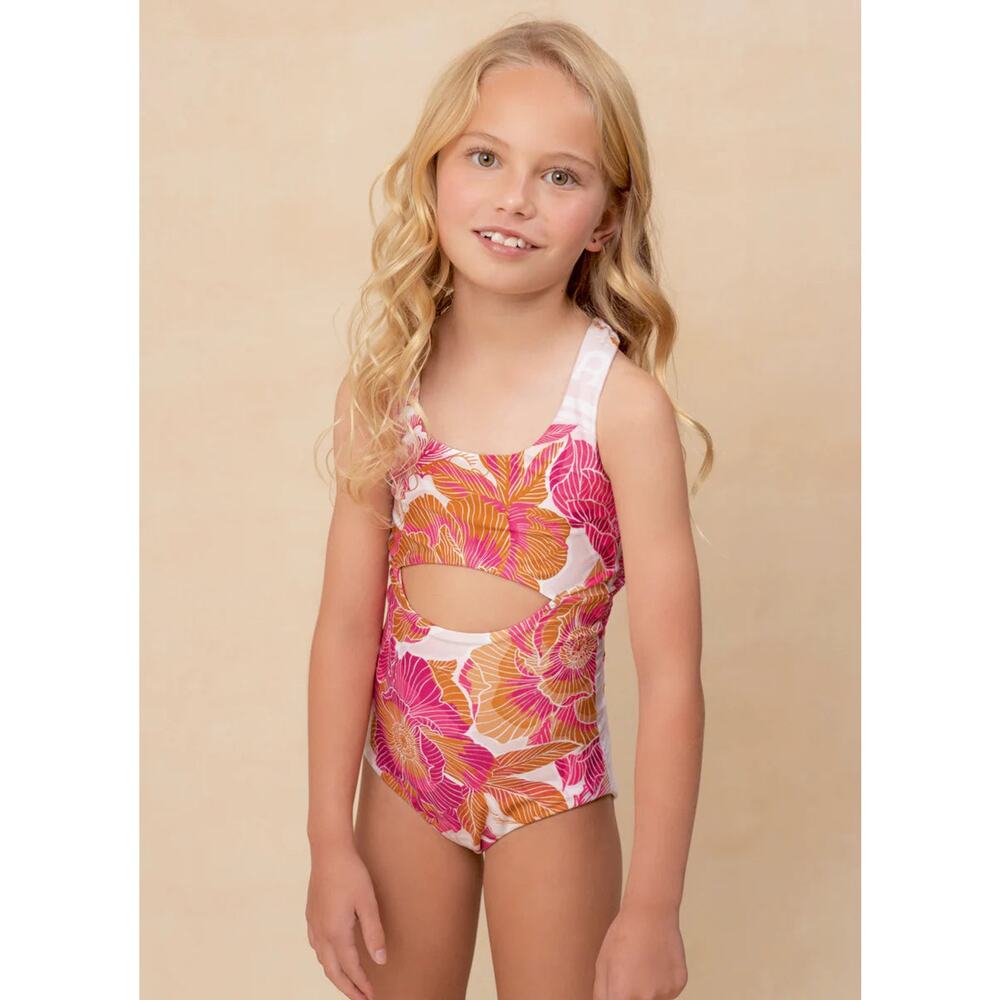 Maaji Mexican Floral Confetti Girls One Piece Set NWT 2 4 14